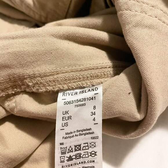 ASOS River Island Cargo Mini Skirt in Beige Womens Size 4 - Picture 8 of 16